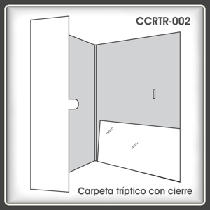 carpeta triptico con cierre